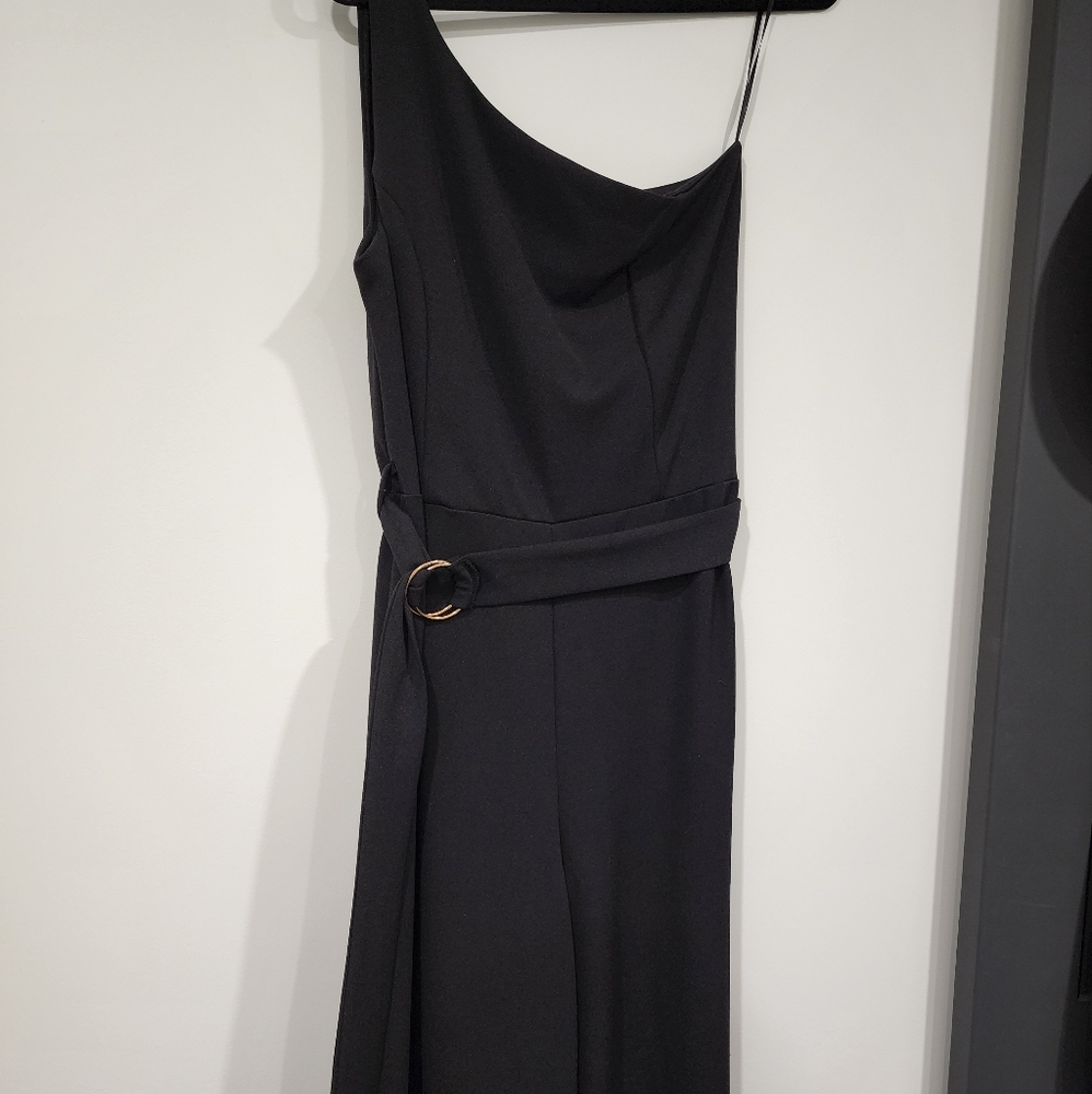 Black Wide Legged Jump Suite